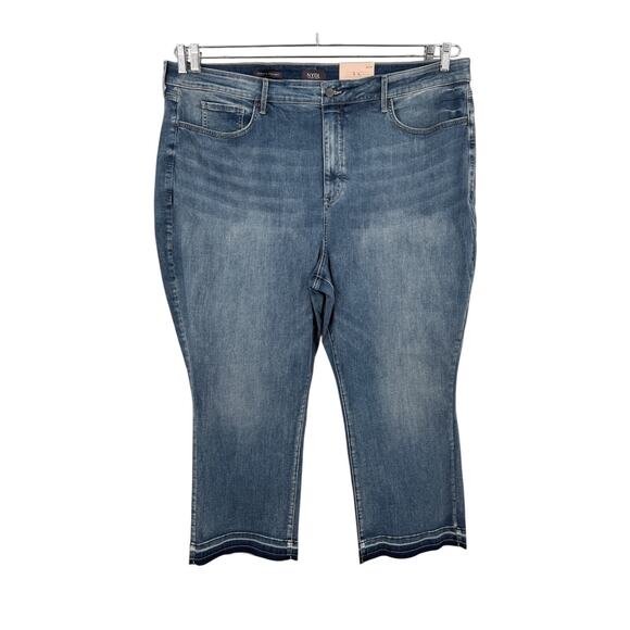 NYDJ Jeans Marilyn Straight high rise ankle blue size 26W - Picture 1 of 7